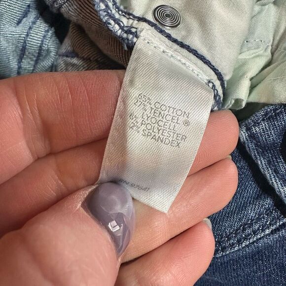 J Jill Authentic Fit Slim Ankle Raw Hem‎ Size 10 Medium Wash Blue Cropped - Picture 13 of 16